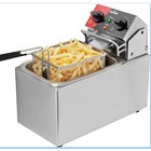 Crosson Electric Fryer Cf-10 Commercial 10lb 120v Silver Stainless Steel 1 7kw