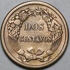 1864 Peru Dos 2 Centavos Vf Radiant Sun Coin  24101402r 