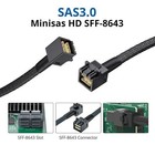 2 Packs 12g Internal Hd Mini Sas Sff-8643 To Sff-8643 Cable 100-ohm 0 5 1 Meter