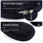 Memory Foam U Shaped Travel Sleep Pillow Head Back Neck Support Cushion Black