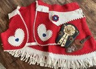 Vintage Red White Blue Girls Cowgirl Western Outfit Set With Holsters