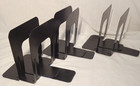 6 Piece Sm Metal Bookends  Support Organizer For Shelf And Desk  Office And Home