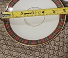 Lenox   Saucer  winter Greetings Plaid    Bone China   Made In Usa