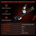 751-649 Front Right Power Window Regulator W  Motor Assy For 2012-2019 Fiat 500