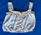 Antique Bra Brassiere Silk   Crochet Lace Edwardian Victorian Lingerie Snap 1910