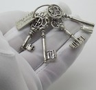 Vintage Italian 800 Silver Life Size  keys To Happiness  Figurine Arezzo Italy
