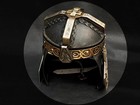 Handmade Gilmi Cosplay Helmet  Dwarven Leather  Bronze   Steel Lord Of The Rings