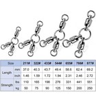 5pcs-15pcs 3 Way Ball Bearing Swivels Heavy Duty Rig Crossline Swivels Tackle