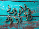 Thirteen Brass Victorian Brass Carpet  Rod Brackets