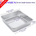 8 X 8-inch Baking Pan  E-far Square Cake 3-piece Set  Natural Metal Silver