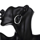 925 Sterling Silver 41mm Large Hoop Earrings Women Smooth Circle Wedding Gift