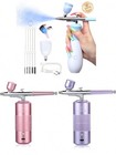 Cordless Rechargeable Nail Airbrush Kit 0 3mm 3 Pressure Settings