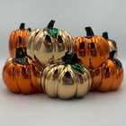 Bath And Body Works Pumpkin Patch 3 Wick Candle Holder Metallic Orange gold New