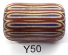 Sweet Old Antique Venetian Chevron Trade Bead African  Y50 Bg 52