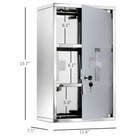 Stainless Steel Medicine Cabinet Wall Mount Frosted Door Lockable First Aid