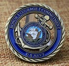 United States Navy Bronze Commemorative Challenge Coin medal   W clear Rd Holder