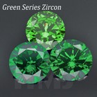 500pcs 0 8 15mm Birthstone Round Green Loose Cubic Zirconia 5a Cz Stone Jewelry 