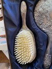 Vintage Silver Plated Vanity Dresser 3 Piece Set Hair Brush  Comb  Mirror