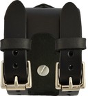 Cuffwatches - Mens Leather Cuff Watch - Two Straps - Red Stitching