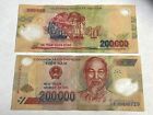 200 000 Vietnam Dong Polymer Banknote  200k Vnd Currency  Viet Nam Travel Cash