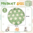 4 Pack 20 x20  Washable Pet Mats Crate Liner Pads With Daisy Design  Round Do   