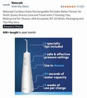 Waterpik Cordless Pearl Rechargeable Portable Water Flosser