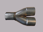 Exhaust Merge Collector Dual 3  Id Inlet To Single 3  Od Outlet 2-1 Stainless Ss