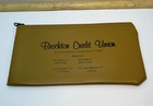 Vintage Brockton Credit Union Zipper Bank Deposit Bag 