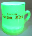 Antique Heisey Eapg Custard Glass Souvenir Mug Benson Minn Minnesota