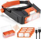 Headband Magnifier With Light Jeweler Magnifying Glass Loupe Visor Optivisor