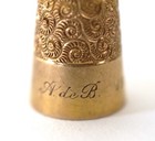 Rare Edwardian Era 14k Gold Thimble Alma De Bretteville Spreckels San Francisco
