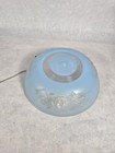 Vintage Art Deco Blue Glass Ceiling Light Fixture Globe Lamp Shade Mcm 1960   s 