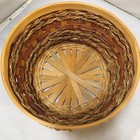 Woven Basket Home Decor 8 5in Brown Natural Bamboo Seagrass Round Rustic