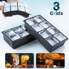Ice Balls Maker Silicone Round Sphere Trays Molds Ice Cube For Whiskey Cocktails