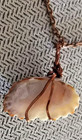 Copper Wire Wrapped Scalloped Shell With Chain
