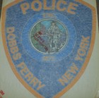 Vtg Dobbs Ferry Police Department Patrol Car Door Decal Obsolete Ny Nypd