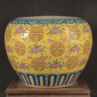 10  Chinese Famille Rose Porcelain Hand Painting Longevity Peach Brush Washer