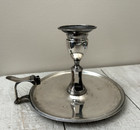1790 English Georgian Sterling Silver Chamberstick Candle By Elizabeth Jones