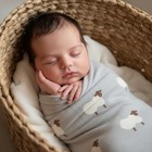 Knit Baby Swaddle Blanket - 100  Cotton Soft Cozy Lightweight Unisex Receivin   
