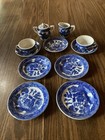 Blue Willow Miniature Children s Tea Set 12 Pieces Made In Japan Vintage 1940 s