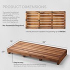 Tinamo One Step Stool For Elderly  35  Length  - Acacia Wood High Riser Step    