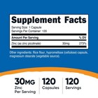 Nutricost Zinc Picolinate 30mg  120 Vegetarian Capsules- Gluten Free And Non-gmo