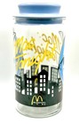 Vintage 1988 Mcdonald s Mac Tonight Moon Man Candy Jar Lidded Glass Collectible