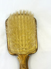 Vintage Gold Tone Vanity Hair Brush Ornate With Flowers Roses 12 