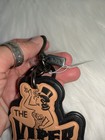 Coach Viper Bag Charm Key Ring Leather  Peach black  Gunmetal