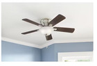 Hampton Bay Hawkins Iii 44 In  Led Indoor Brushed Nickel Flush Mount Ceiling Fan
