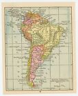 1931 Vintage Atlas Map - Central America Map On One Side And South America Ma   