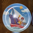 Vintage Set Of 4 Ronald Mcdonald Plastic Plates  1985