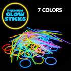 144 Pcs 8  Glow Sticks Bulk Party Favors Pack  Neon Glow In The Dark Party Suppl