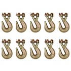  10 Pack  5 16  Clevis Grab Hook Wrecker Chain Tow Tie Down Flatbed